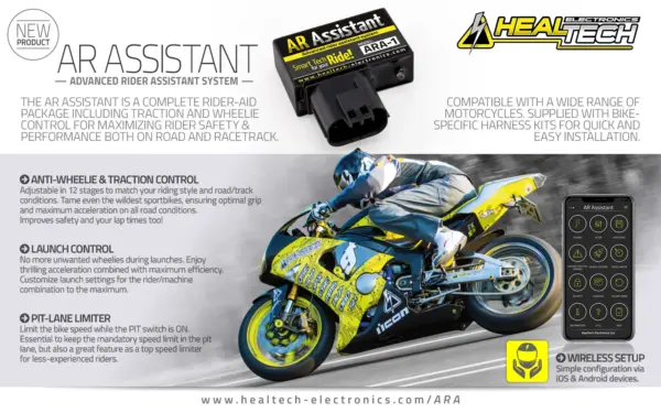 HealTech AR Assistant Antiwheelie, Control de Tracción y Launch Control